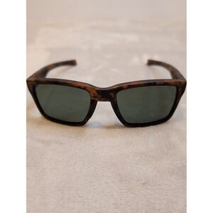 RIDER Tortoise Rectangular Sunglasses Green Lens Retro Unisex UV400